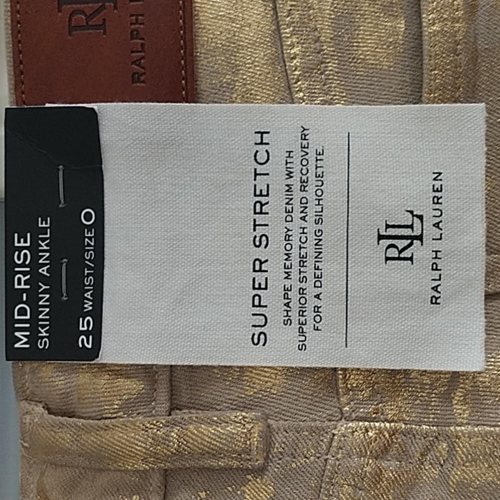 LAUREN Ralph Lauren Black Label Mid Rise Skinny Ankle Jeans Super Stretch sz 0 - Picture 6 of 15